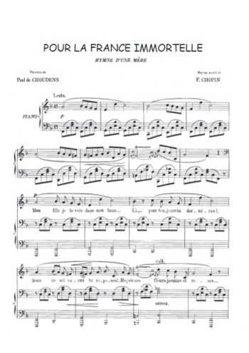 Paul de Choudens / Frederic Chopin - Pour la France immortelle